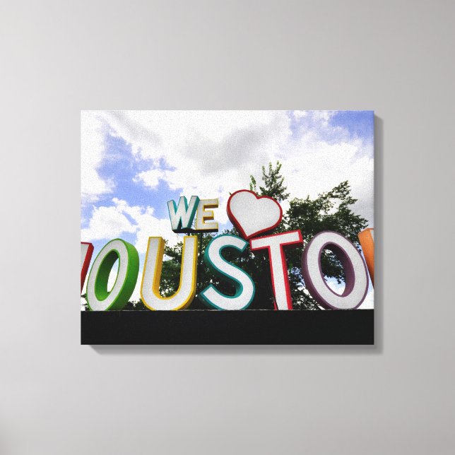 Impressão Em Tela Nós coração em houston (Frente)
