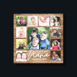 Impressão Em Tela Nós Te Amo Nana Netos 11 Foto Colagem Madeira<br><div class="desc">Crie sua própria arte de canvas de colagem de fotos com 11 das suas fotos favoritas em um fundo de textura de madeira. Personalize com fotos de netos. Faz um presente precioso para a vovó para aniversário,  dia de as mães,  dia de avós,  etc</div>