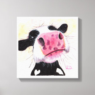 Impressão Em Tela Nosey Cow ' Betty Blueberry' de Shirley MacArthur