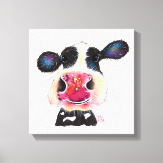 Impressão Em Tela NoSeY CoW ' BuBBLeS ' por SHiRLeY MacARTHuR