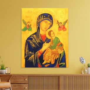 Impressão Em Tela Nossa Mãe da Ajuda Perpétua