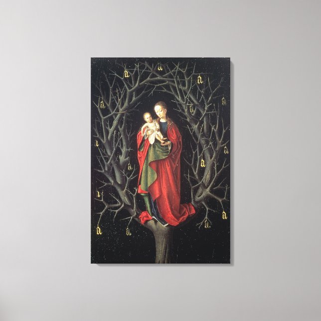Impressão Em Tela Nossa Senhora da Árvore Seca c.1450 (óleo no paine (Frente)