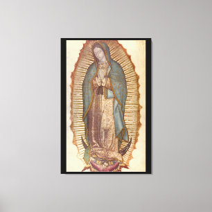 Impressão Em Tela NOSSA SENHORA DE GUADALUPE 30x45 NATURAL A PRETO