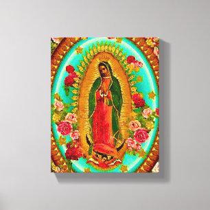 Impressão Em Tela Nossa Senhora Guadalupe Santo Virgem Mexicana Mari