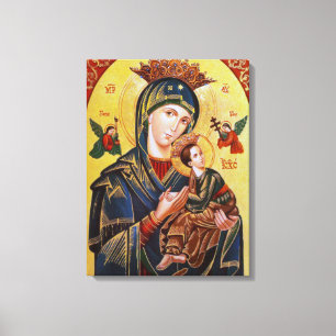 IMPRESSÃO EM TELA NOSSA SENHORA PERPÉTUO AJUDA ÍCONE