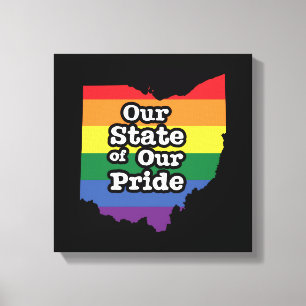 Impressão Em Tela Nosso Estado de Orgulho  Ohio