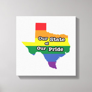 Impressão Em Tela Nosso Estado de Orgulho   Texas
