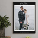 Impressão Em Tela Nosso Script de Voos de Casamento e Quadro Preto M<br><div class="desc">Newlyweds Sr. Dia do casamento da & Sra. nossos votos e fotos guardam tela para imprimir para sempre lembrar seu dia especial e seu amor e promessa um ao outro. Esta elegante tela de manutenção do dia do casamento apresenta um simples e grande layout de foto de solteiro para mostrar...</div>