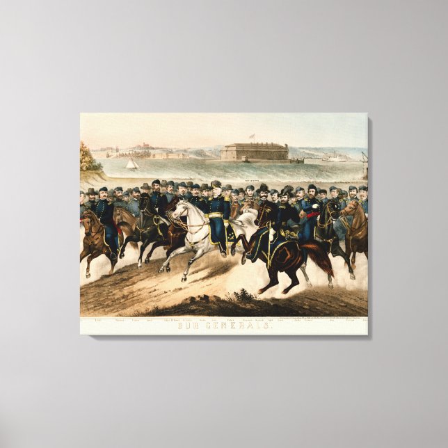 Impressão Em Tela Nossos Generais, Restauraram a Guerra Civil de 186 (Frente)