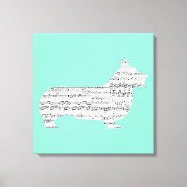 Impressão Em Tela Notas Corgi