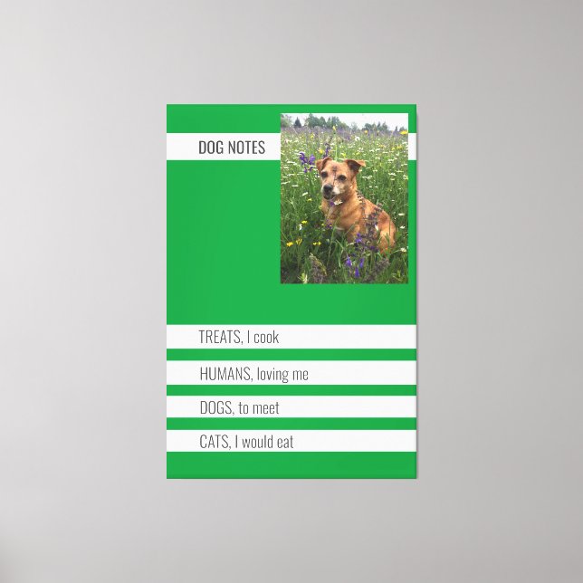 Impressão Em Tela Notas especiais para cães mini padfolio irônico (Frente)