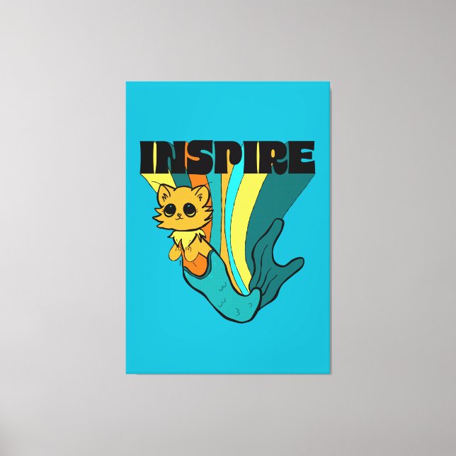 Impressão Em Tela Notebook Cat Mermaid ASL Inspire Spiral (Frente)