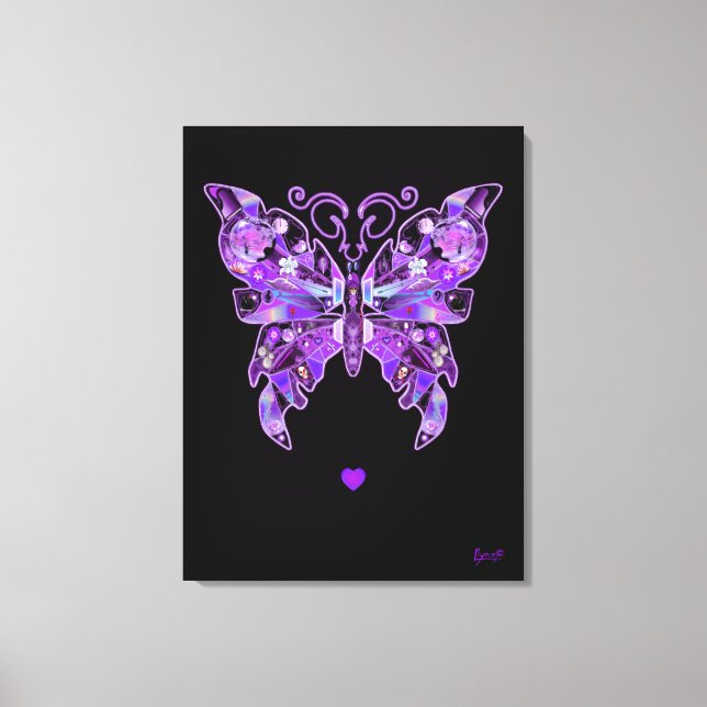 Impressão Em Tela Notebook Purple Butterfly 31 (Frente)