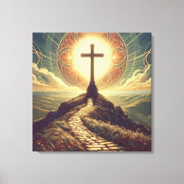 Impressão Em Tela Nouveau Cross em um Hill