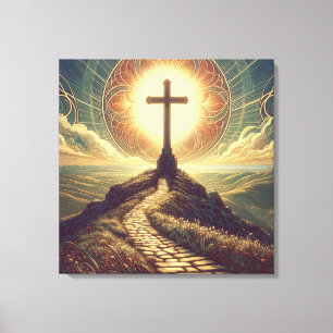 Impressão Em Tela Nouveau Cross em um Hill