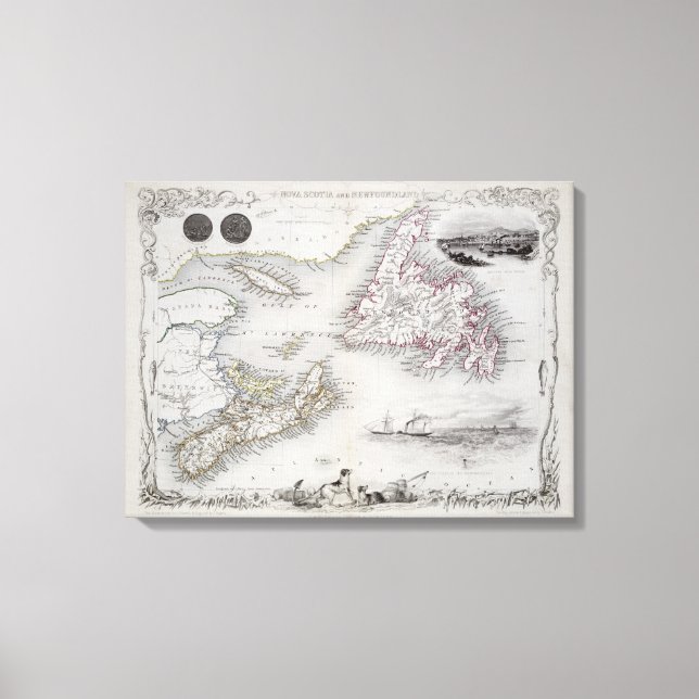 Impressão Em Tela Nova Escócia e Terra Nova, de uma Série de Trabalh (Frente)
