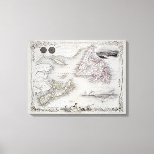 Impressão Em Tela Nova Escócia e Terra Nova, de uma Série de Trabalh