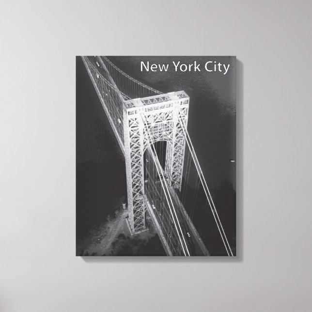 Impressão Em Tela Nova Iorque da Ponte George Washington (Frente)