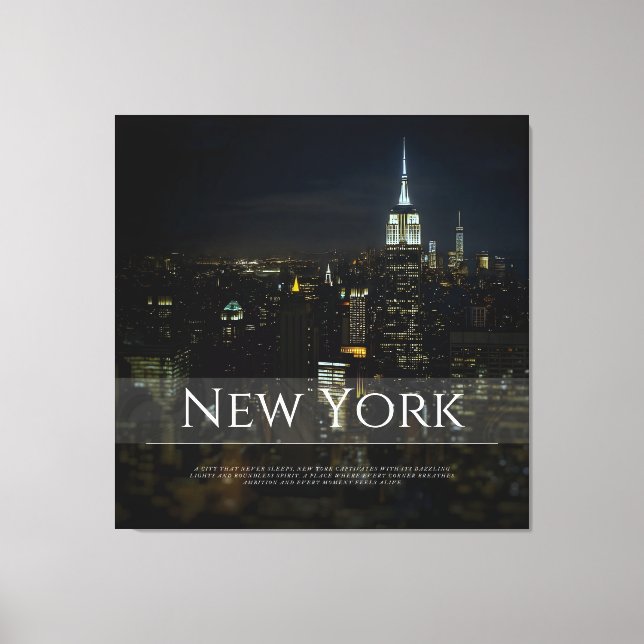 Impressão Em Tela Nova Iorque Skyline Poster - Impressora a Wall Art (Frente)