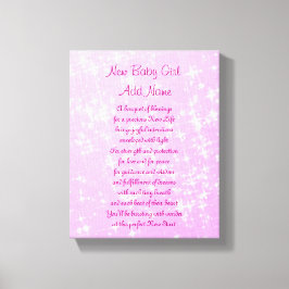 Impressão Em Tela Nova Menina Personalizada