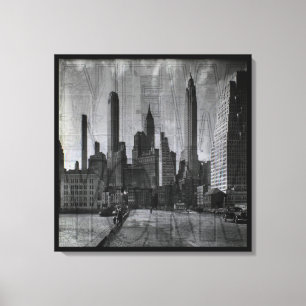 Impressão Em Tela Nova York Antiga