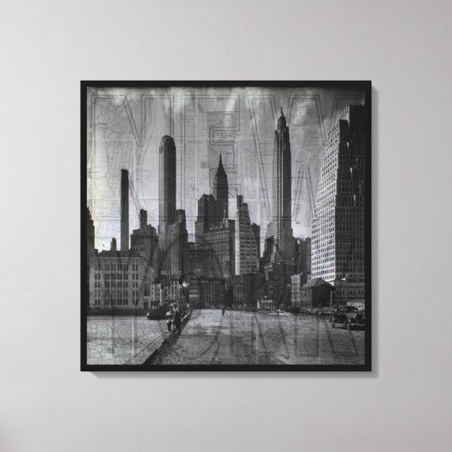 Impressão Em Tela Nova York Antiga (Frente)