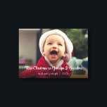 Impressão Em Tela Novo Bebê Nosso Primeiro Natal Como Avós<br><div class="desc">Esta simples impressão de tela fotográfica será um presente de Natal excelente para os novos avós. Todo o texto pode ser personalizado, incluindo mudar "vovô & vovó" para "papa & nana" ou qualquer texto de sua escolha. Adicione sua própria foto para criar a perfeita vitória de Natal para celebrar sua...</div>