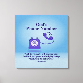 Impressão Em Tela Número de telefone de Deus Jeremiah 33:3