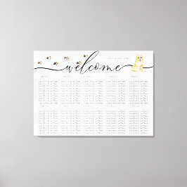 Impressão Em Tela Números de mesa de boas-vindas do cachorrinho Corg