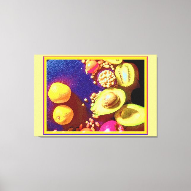 Impressão Em Tela "Nutrição Saudável" Foto Grata. Compre agora (Frente)