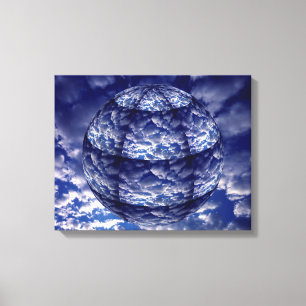 Impressão Em Tela Nuvem abstrata esfera 3D