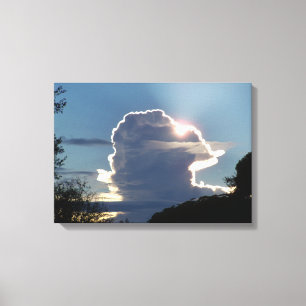Impressão Em Tela nuvem de trovoada bloqueia o sol