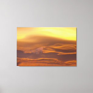 Impressão Em Tela Nuvem lenticular ao pôr do sol