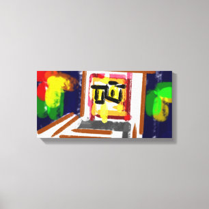 Impressão Em Tela Nuvem noturna do Coruja