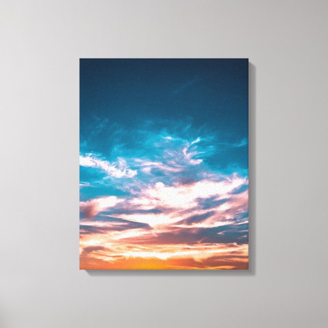 Impressão Em Tela Nuvens ao pôr do sol (Frente)