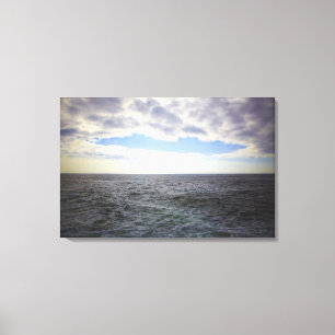 Impressão Em Tela Nuvens circulares sobre o Oceano Atlântico