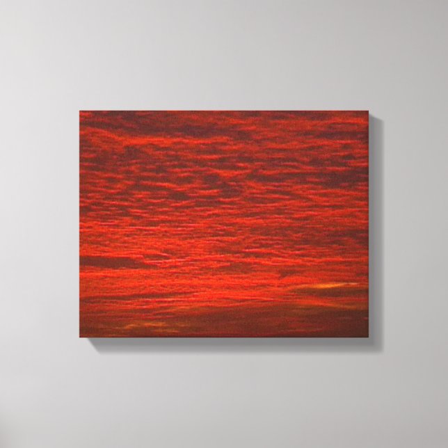 Impressão Em Tela Nuvens em Fogo (Frente)