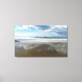 Impressão Em Tela Nuvens refletidas na água. Arte digital, dor