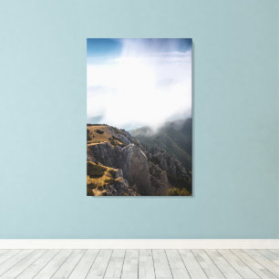 Impressão Em Tela Nuvens rolando sobre montanhas