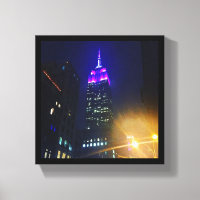 NYC Skyscraper Purple Empire State Building Night