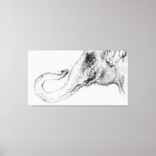 Impressão Em Tela o 100% fiel do elefante por Inkspot