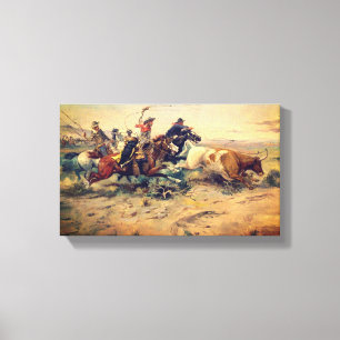 Impressão Em Tela O Abandonador do Rebanho (por C. M. Russell, c. 18