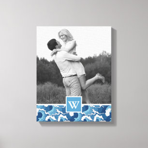 Impressão Em Tela O abstrato acena a foto de   com monograma de