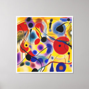 Impressão Em Tela O Abstrato Azul 10 Encontra o Vermelho 6