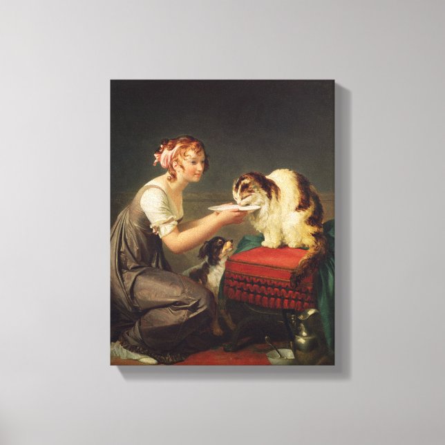 Impressão Em Tela O almoço do Gato (Frente)