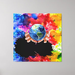 Impressão Em Tela O amor e a humanidade não perderão a arte modern