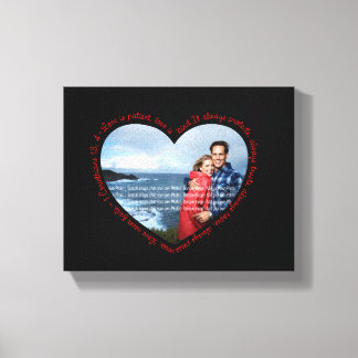 Impressão Em Tela O amor é o coração fotográfico do paciente preto e