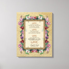 Impressão Em Tela O Amor Floral Dourado Brocade é Personalizado pelo