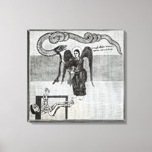 Impressão Em Tela O Anjo, segurando as chaves do inferno