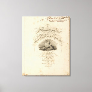 Impressão Em Tela o atlas dos Estados Unidos